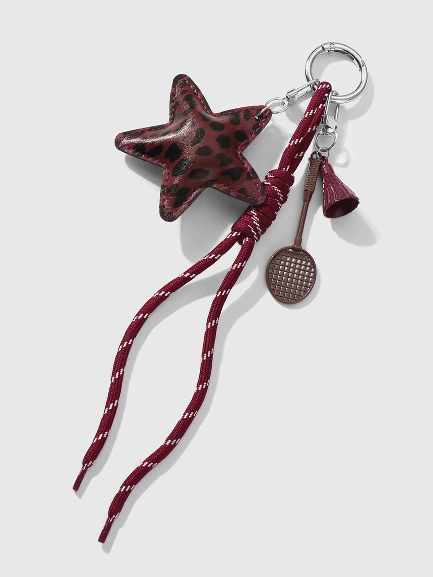 Leopard Print Star Bag Charm